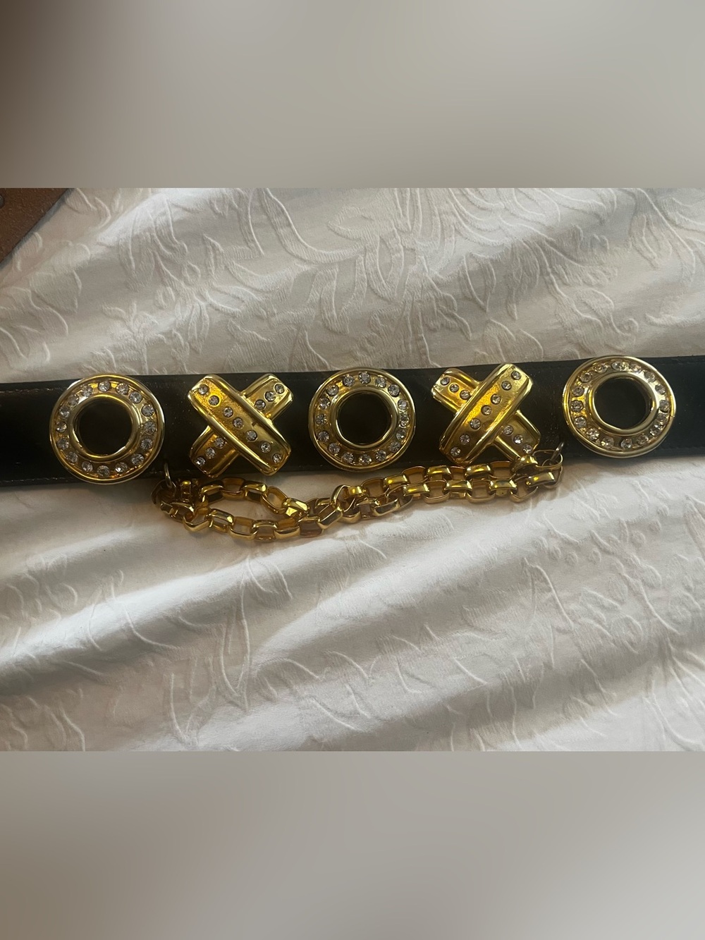 Vintage Y2K Streets Ahead Statement XOXO Leather belt ~Carrie Bradshaw - Picture 7 of 9
